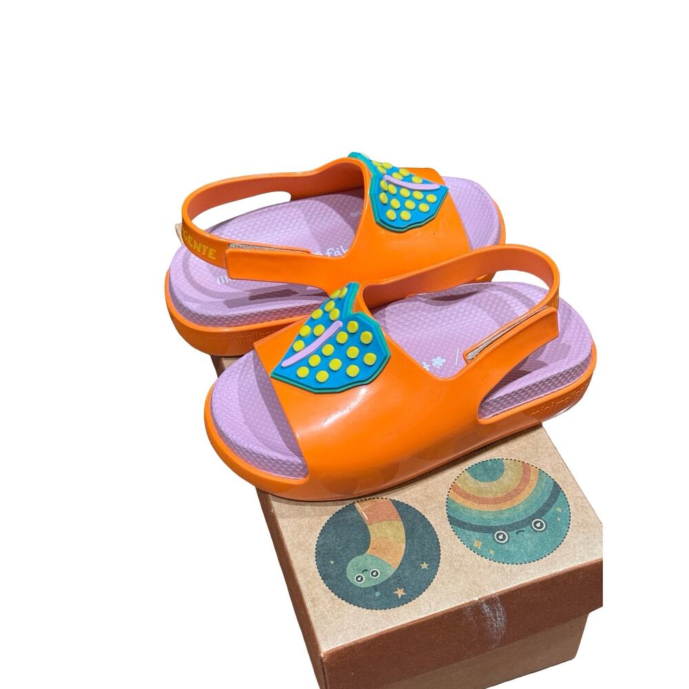 Mini Melissa Fabula Cloud Slide Sandals Toddler Girls Size 8 Jelly Slides in box